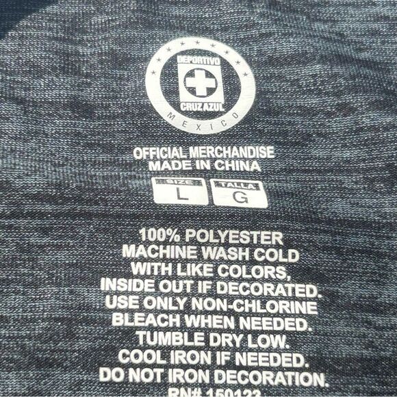 Cruz Azul Mens Soccer Training Jersey Gray Size Large - Picture 5 of 7